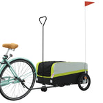 Rimorchio da Bici Nero e Verde 45 kg in Ferro