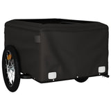 Rimorchio da Bici Nero e Giallo 45 kg in Ferro