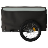 Rimorchio da Bici Nero e Grigio 45 kg in Ferro