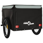 Rimorchio da Bici Nero e Grigio 45 kg in Ferro