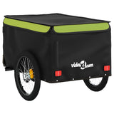 Rimorchio da Bici Nero e Verde 30 kg in Ferro