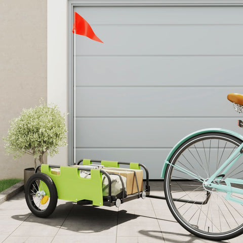 Rimorchio da Bici Verde Oxford e Ferro