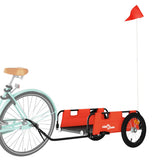 Rimorchio da Bici Arancione e Grigio Oxford e Ferro