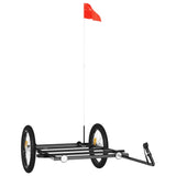 Rimorchio da Bici Nero 135x68x37 cm in Ferro