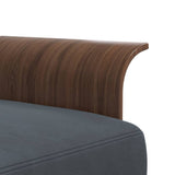 Divano Letto a L Grigio Scuro 279x140x70 cm in Velluto