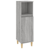 Set Mobili da Bagno 3 pz Grigio Sonoma in Legno truciolato