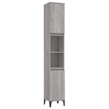 Set Mobili da Bagno 3 pz Grigio Sonoma in Legno truciolato