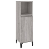 Set Mobili da Bagno 3 pz Grigio Sonoma in Legno truciolato