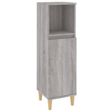 Set Mobili da Bagno 3 pz Grigio Sonoma in Legno truciolato