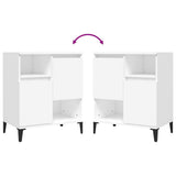 Credenze 2pz Bianche 60x35x70 cm in Legno truciolato