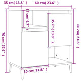Credenze 2pz Bianche 60x35x70 cm in Legno truciolato