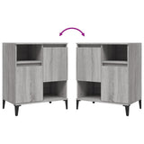 Credenze 3pz Grigio Sonoma 60x35x70 cm in Legno truciolato