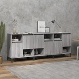 Credenze 3pz Grigio Sonoma 60x35x70 cm in Legno truciolato