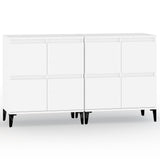 Credenze 2pz Bianche 60x35x70 cm in Legno truciolato