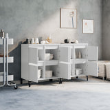 Credenze 2pz Bianche 60x35x70 cm in Legno truciolato