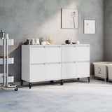 Credenze 2pz Bianche 60x35x70 cm in Legno truciolato