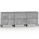 Credenze 3pz Grigio Cemento 60x35x70 cm in Legno truciolato