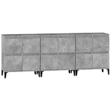 Credenze 3pz Grigio Cemento 60x35x70 cm in Legno truciolato