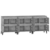 Credenze 3pz Grigio Cemento 60x35x70 cm in Legno truciolato