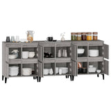 Credenze 3pz Grigio Sonoma 60x35x70 cm in Legno truciolato
