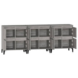 Credenze 3pz Grigio Sonoma 60x35x70 cm in Legno truciolato