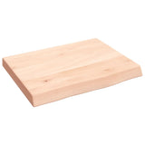 Piano Bagno 40x30x(2-4) cm in Legno Massello Non Trattato