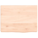 Piano Bagno 40x30x(2-4) cm in Legno Massello Non Trattato