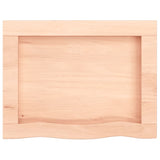 Piano Bagno 40x30x(2-4) cm in Legno Massello Non Trattato