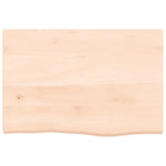 Piano Bagno 60x40x(2-4) cm in Legno Massello Non Trattato