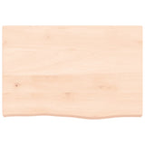 Piano Bagno 60x40x(2-4) cm in Legno Massello Non Trattato