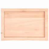 Piano Bagno 60x40x(2-4) cm in Legno Massello Non Trattato