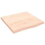 Piano Bagno 60x60x(2-4) cm in Legno Massello Non Trattato