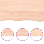 Piano Bagno 60x60x(2-4) cm in Legno Massello Non Trattato