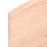 Piano Bagno 80x50x2 cm in Legno Massello Non Trattato