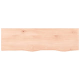 Piano Bagno 100x30x(2-4) cm in Legno Massello Non Trattato
