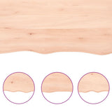 Piano Bagno 100x30x(2-4) cm in Legno Massello Non Trattato