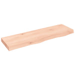 Piano Bagno 100x30x(2-6) cm in Legno Massello Non Trattato