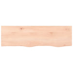 Piano Bagno 100x30x(2-6) cm in Legno Massello Non Trattato