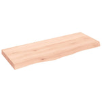 Piano Bagno 100x40x(2-6) cm in Legno Massello Non Trattato