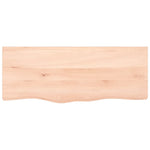 Piano Bagno 100x40x(2-6) cm in Legno Massello Non Trattato