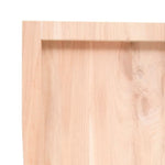 Piano Bagno 100x40x(2-6) cm in Legno Massello Non Trattato