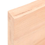Piano Bagno 100x40x(2-6) cm in Legno Massello Non Trattato