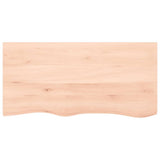 Piano Bagno 100x50x(2-4) cm in Legno Massello Non Trattato