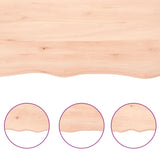 Piano Bagno 100x50x(2-4) cm in Legno Massello Non Trattato