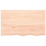 Piano Bagno 100x60x(2-6) cm in Legno Massello Non Trattato