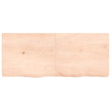 Piano Bagno 120x50x(2-6) cm in Legno Massello Non Trattato