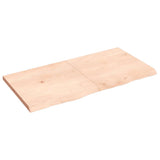 Piano Bagno 120x60x(2-4) cm in Legno Massello Non Trattato