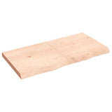 Piano Bagno 120x60x(2-6) cm in Legno Massello Non Trattato