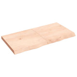 Piano Bagno 120x60x(2-6) cm in Legno Massello Non Trattato