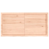 Piano Bagno 120x60x(2-6) cm in Legno Massello Non Trattato